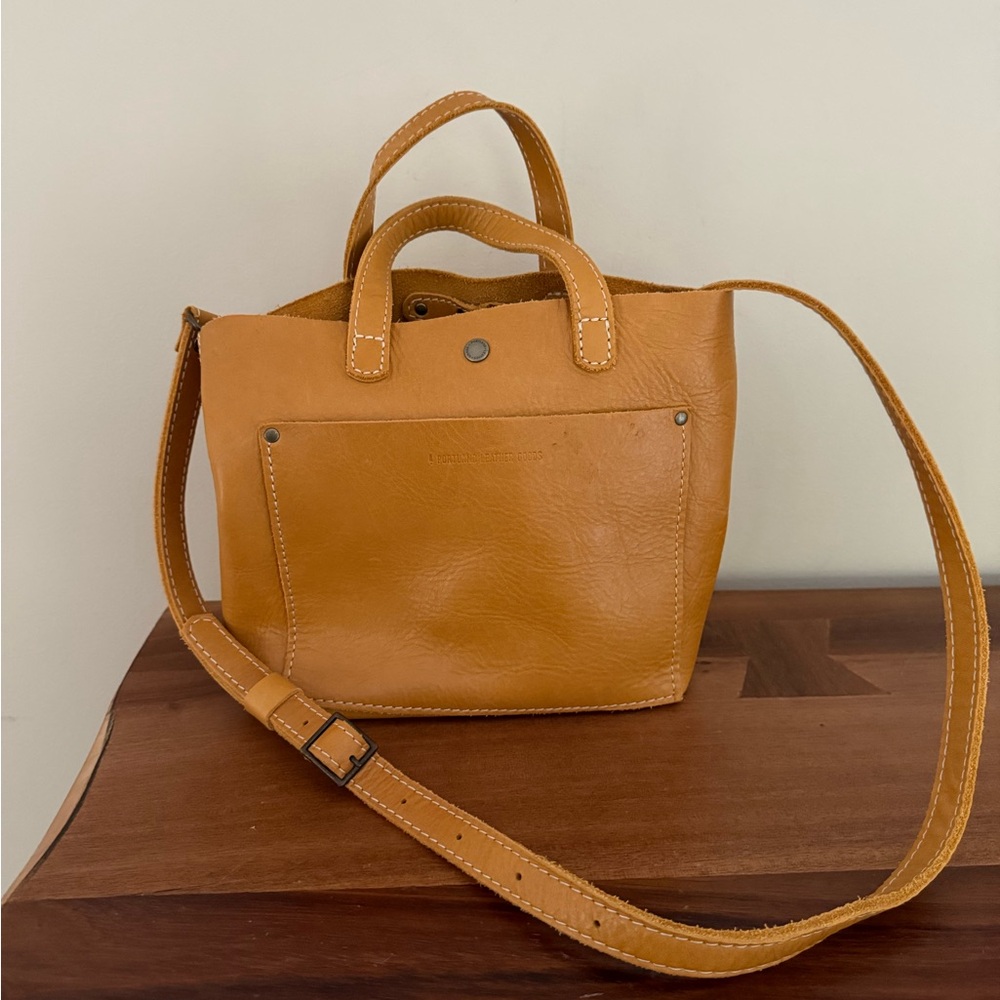Portland Leather Mini Crossbody Tote Bag